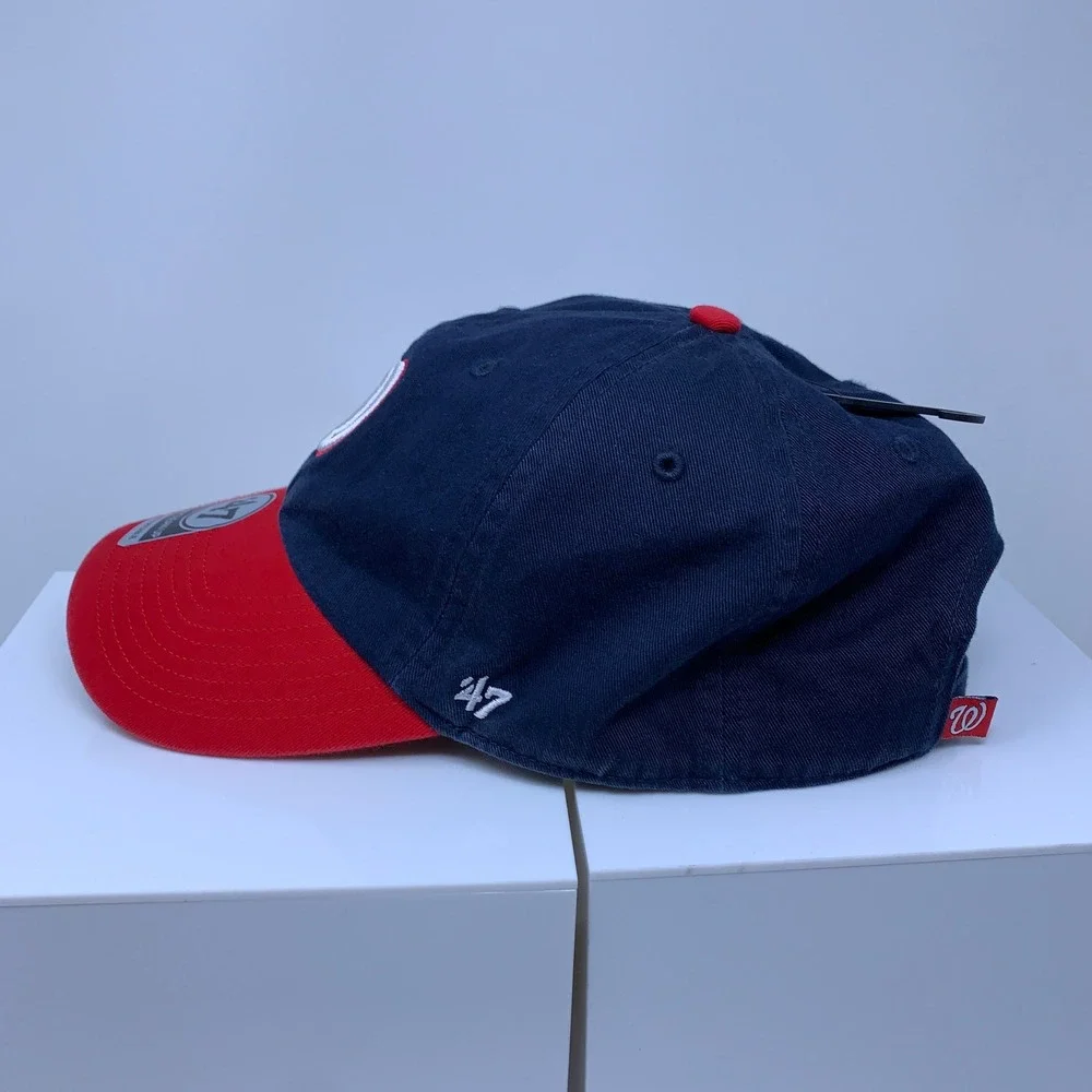 '47 Brand Unisex OSFA Navy Red Washington Nationals Clean Up Baseball Hat